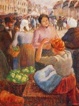 Camille Pissarro : Marketplace, Gisors